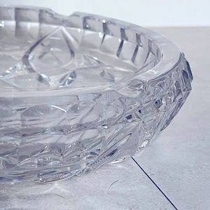 Large cut glass vintage ash tray